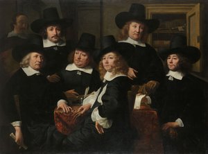 Six Regents and the Beadle of the Nieuw Zijds Institute for the Outdoor Relief of the Poor, Amsterdam, 1657