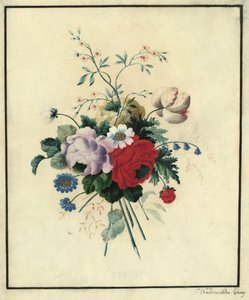 Roses, Tulips, Daisies by Ferdinand Georg Waldmüller