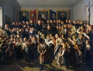 Children of Poor Parents are Provided with Winter Clothes by the Spittelberg Community on Michaelmas Day