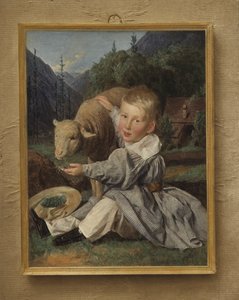 Portrait of Gustav von Arthaber as a child by Ferdinand Georg Waldmuller