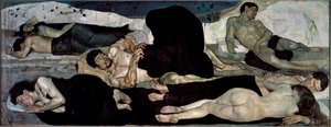 At Night: Group of Naked Sleepers, One in the Midst of a Nightmare