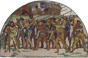 The Retreat from Marignano (Variant) by Ferdinand Hodler