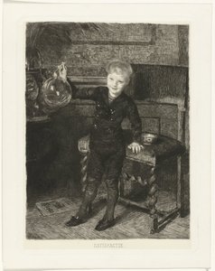 Boy Blowing Bubbles by Ferdinand Oldewelt