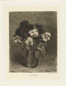 Violets in a Vase