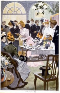 Reception for tea by Ferdinand Sigismund Bac