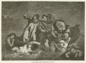 Dante and Virgil Crossing the Styx by Ferdinand Victor Eugene Delacroix