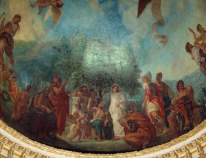 Descent to Limbes: the group of illustrious by Ferdinand Victor Eugene Delacroix