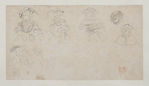 Figure studies, c.1800-1899 by Ferdinand Victor Eugene Delacroix