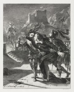 Hamlet: Hamlet Rushes to Follow the Ghost of his Father, 1835 by Ferdinand Victor Eugene Delacroix