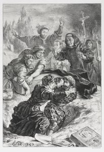 Hamlet: Hamlet and Laertes in the Grave of Ophelia by Ferdinand Victor Eugene Delacroix