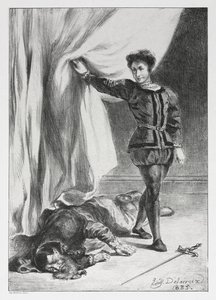 Hamlet: Hamlet and the Corpse of Polonius by Ferdinand Victor Eugene Delacroix