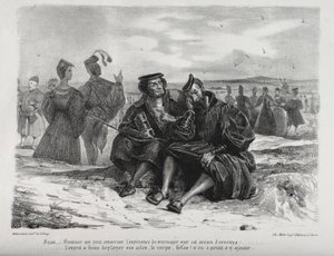 Illustrations for Faust: Faust and Wagner by Ferdinand Victor Eugene Delacroix