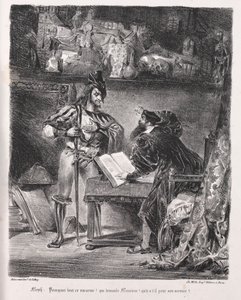 Illustrations for Faust: Méphistophélès visits Faust