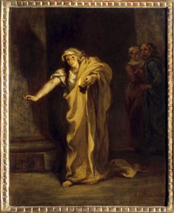 Lady Macbeth sleepwalking. Illustration of the work of the same name by William Shakespeare (1564-1616) by Ferdinand Victor Eugene Delacroix