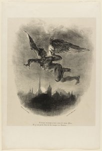 Mephistopheles in the Air (Frontispiece from Faust) by Ferdinand Victor Eugene Delacroix