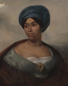 Portrait of a Woman in a Blue Turban
