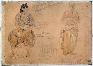 Studies of Arab Women by Ferdinand Victor Eugene Delacroix