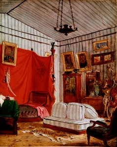 Study for Interior with Two Portraits by Ferdinand Victor Eugene Delacroix