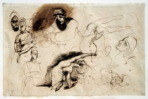 Study for the death of Sardanapalus