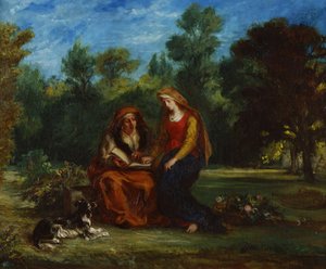 The Education of the Virgin by Ferdinand Victor Eugene Delacroix