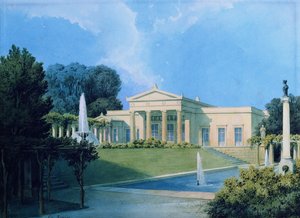 View of Charlottenhof from the garden, 1855