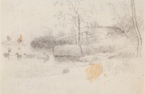 Landscape with Ducks by Ferdinand von Wright