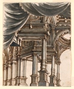 Stage Design: Palace Atrium Supported by Columns and Pillars