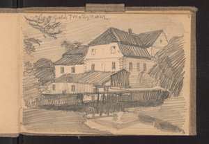 Houses in Goldingen by Ferdynand Ruszczyc