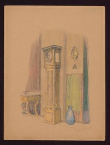 Interior with a Grandfather Clock