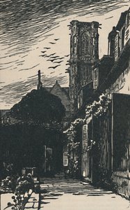Nevers - Cathedral Tower, 1919 by Fernand Chalandre