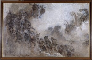 Sketch for the ceiling of the paleontology amphitheatre at the Paris Museum of Natural History: The Human Races (ceiling) by Fernand Cormon