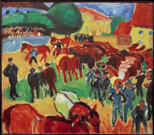 Horse Market in Moritzburg by Fernand Leger