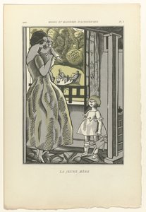 Fashions and Manners of Today, 1922, Pl. 1: The Young Mother by Fernand Siméon