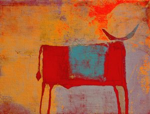 Vibrant Abstract Bull by Fernando Vieira