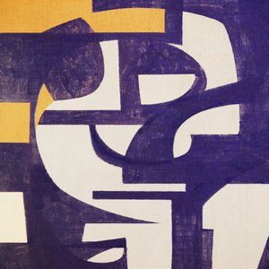 Violet Gold Abstract Shapes by Fernando Vieira