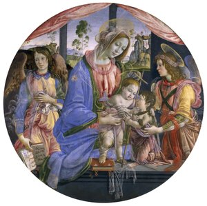The Madonna and Child with the Infant St. John and Two Angels, mid-1480s by Filippino Lippi