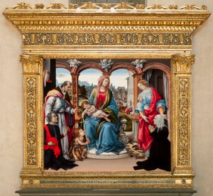 Virgin with child and St. John the Baptist, St. Martin and St. Catherine of Alexandria by Filippino Lippi