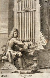 Man playing the organ