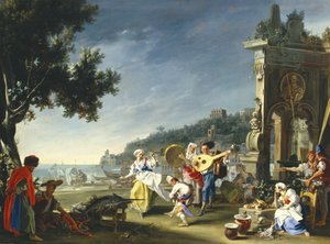 Tarantella at Mergellina, c.1750