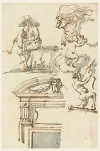 Door Frame and Figure Studies by Filippo Marchionni