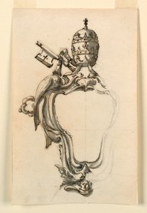 A Papal Escutcheon, 1740-70 by Filippo Marchionni