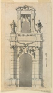 The elevation of the lower central part of a town mansion, 1770–85 by Filippo Marchionni