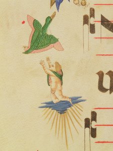 A Cloaked Cherub Trying to Catch a Flying Bird (detail) by Filippo di Matteo Torelli