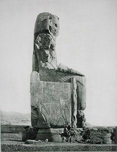 Colossal statue, Temple of Amenhotep III Thebes, published c.1900