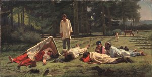 Rest at the Hay Harvest, 1887 by Firs Sergeevich Zhuravlev