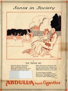Abdulla Cigarettes, 1920s by Fish