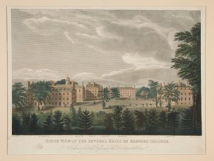 South View of the Several Halls of Harvard College by Fisher