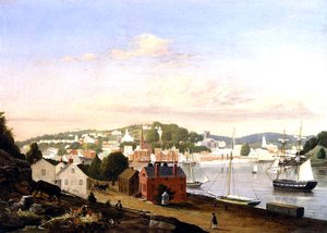 View of Norwich, Connecticut, USA, 1849