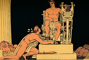 Orestes Suppliant to Apollo by Flaxman