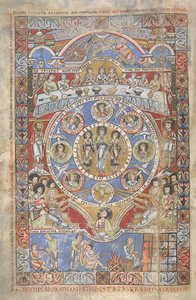 Exegesis of the opening verses of the Book of Job, illustration from 